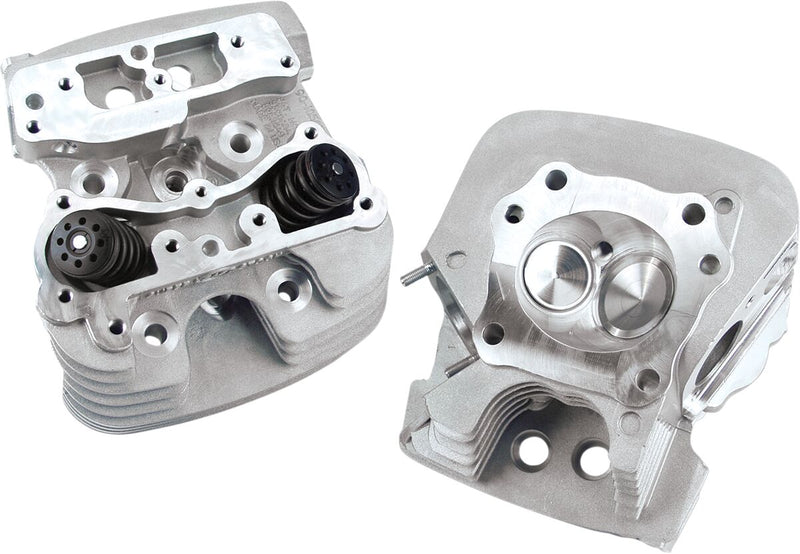 S&S Cycle 89 cc Super Stock® Cylinder Heads Cylinder Head Kit Powder-Coated Silver Aluminium Pair