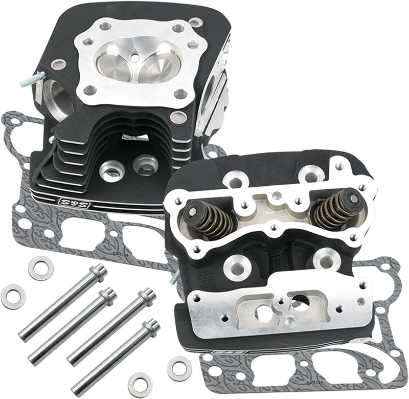 S&S Cycle 79 cc Super Stock® Cylinder Head Cylinder Head Kit Black Powder-Coated Aluminium Pair