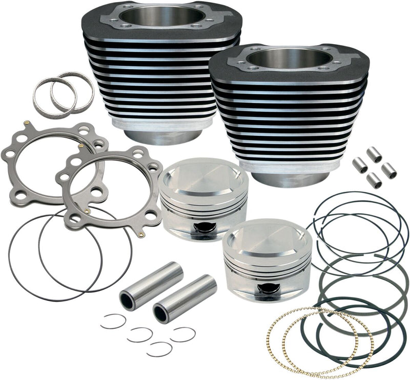 S&S Cycle Big Bore Cylinder Kit Black Aluminium #910-0204