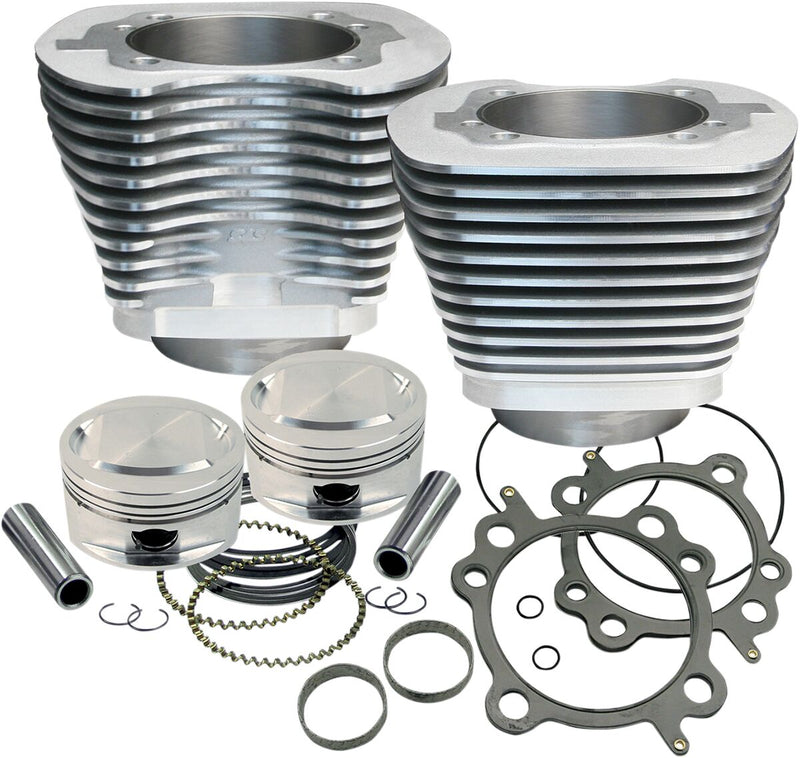 S&S Cycle Big Bore Cylinder Kit Silver Aluminium