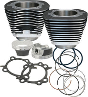 S&S Cycle Big Bore Cylinder Kit Black Aluminium #910-0206