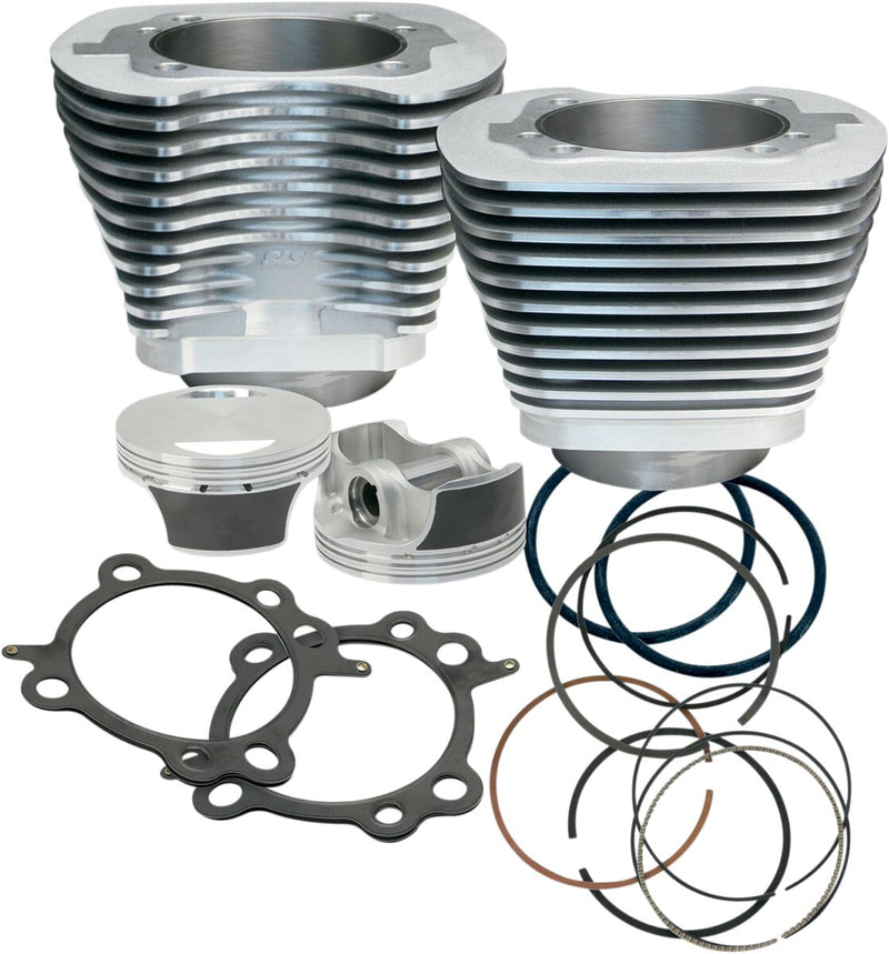 S&S Cycle Big Bore Cylinder Kit Silver Aluminium