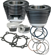 S&S Cycle Big Bore Cylinder Kit Black Aluminium
