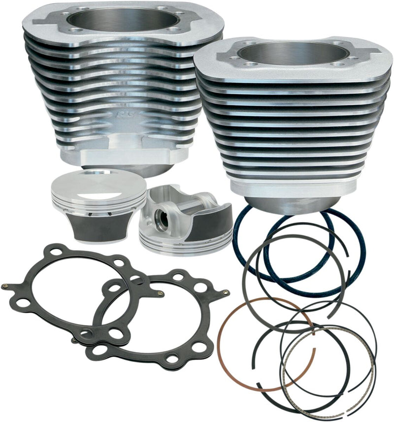 S&S Cycle Big Bore Cylinder Kit Silver Aluminium #910-0201