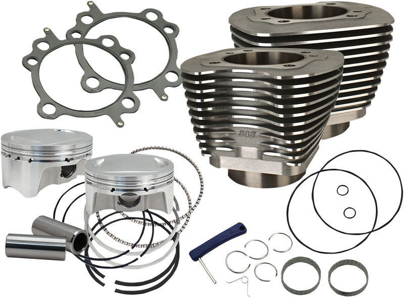 S&S Cycle Big Bore Cylinder Kit Black Aluminium