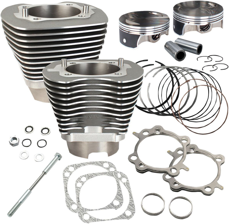 S&S Cycle Big Bore Cylinder Kit Grey Aluminium