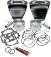 S&S Cycle 96" Big Bore Kit Big Bore Cylinder Kit Black Powder-Coated Aluminium Cast #91-7702
