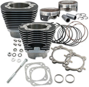 S&S Cycle 124" Cylinder and Piston Kit Big Bore Cylinder Kit Black Powder-Coated