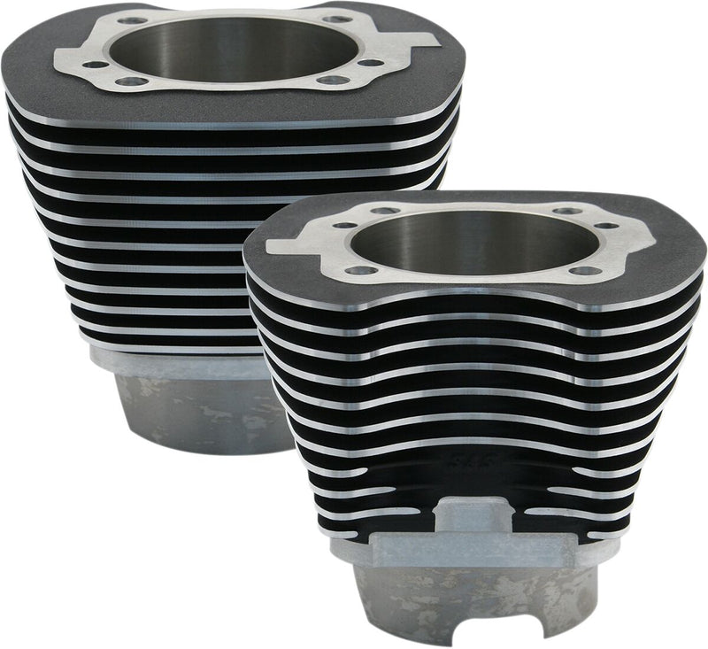 S&S Cycle 4-1/8" Bore Cylinder Cylinder Kit Black Powder-Coated Aluminium Pair #910-0401