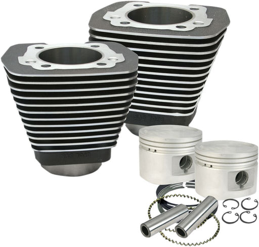S&S Cycle Cylinder & Piston Kit Cylinder and Piston Kit Wrinkle Black