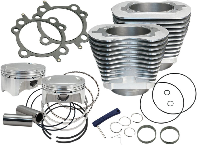 S&S Cycle Bolt-In Sidewinder® 4" Big Bore Kits Cylinder and Piston Kit Silver #910-0642