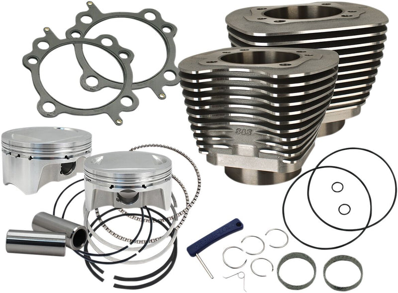 S&S Cycle Bolt-In Sidewinder® 4" Big Bore Kits Cylinder and Piston Kit Black #910-0646