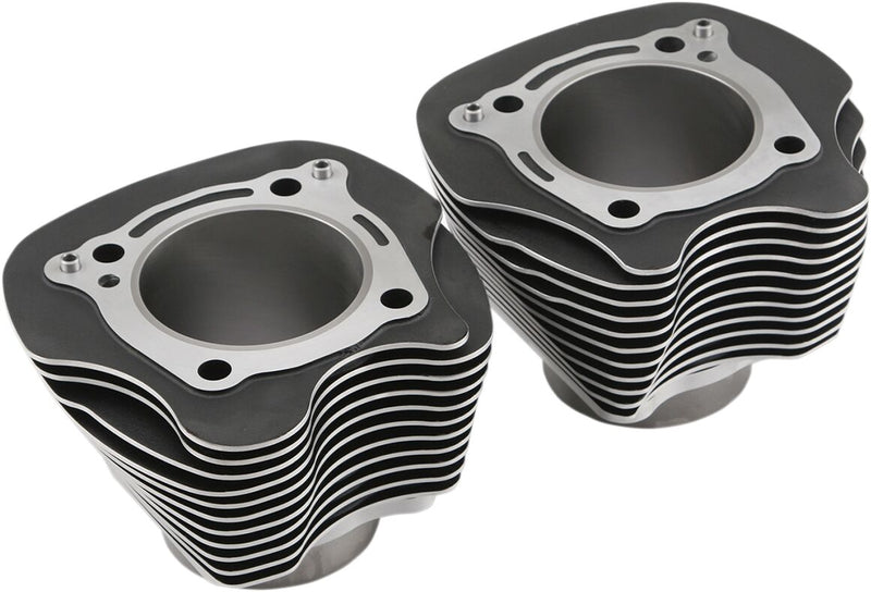 Drag Specialties Black Replacement Cylinders (4.25 in. Bore; 124/128 cu. in.) for Various Various Harley-Davidson Motorcycles (See Fitment List)