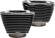S&S Cycle Black Granite M-Eight Cylinders w/Highlighted Fins for Various Various Harley-Davidson Motorcycles (See Fitment List)