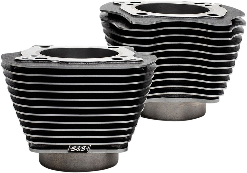 S&S Cycle Black Granite M-Eight Cylinders w/Highlighted Fins for Various Various Harley-Davidson Motorcycles (See Fitment List)
