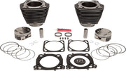 S&S Cycle Cylinder Kit for 2017-2025 Harley-Davidson Stroker Black Granite Highlighted Fins Bolt-On #910-0764A
