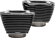 S&S Cycle Cylinder Set for 2017-2025 Harley-Davidson Black Granite Highlighted Fins Unhoned #910-0739A