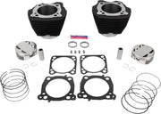 S&S Cycle Big Bore Cylinder Kit for 2017-2023 Harley-Davidson Non-Highlighted Fins Powder-Coated #910-0846A