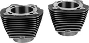 S&S Cycle Cylinder Set for 2017 Harley-Davidson Black Granite Highlighted Fins Unhoned Pair #910-1007A
