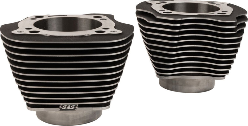 S&S Cycle Cylinder Set for 2017 Harley-Davidson Black Highlighted Fins Unhoned Pair