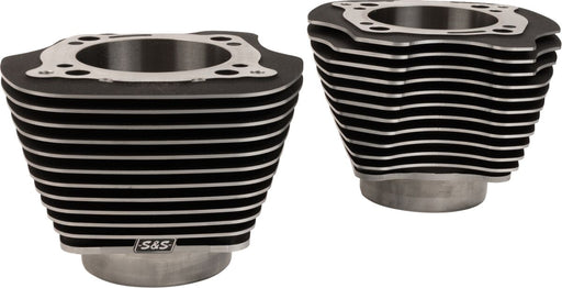S&S Cycle Cylinder Set for 2017 Harley-Davidson Black Highlighted Fins Unhoned Pair