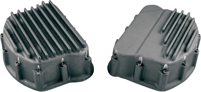 Custom Cycle Engineering Finned Rocker Covers for 1948-1964 Harley-Davidson Natural Rocker Box 356 T-6 Aluminium Pair