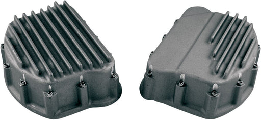Custom Cycle Engineering Finned Rocker Covers for 1948-1964 Harley-Davidson Natural Rocker Box 356 T-6 Aluminium Pair