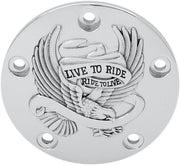 Drag Specialties Live To Ride Points Cover Black Chrome Aluminium #30-0187CA