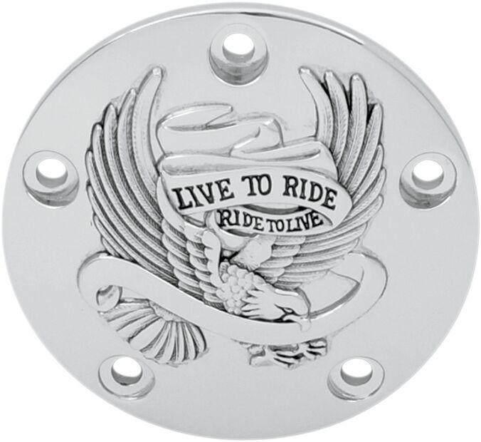 Drag Specialties Live To Ride Points Cover Black Chrome Aluminium #30-0187CA