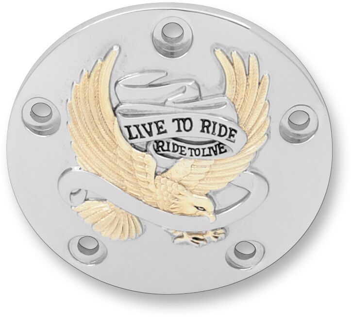 Drag Specialties Live To Ride Points Cover Black Chrome Aluminium #30-0187GA