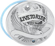 Drag Specialties Live To Ride Points Cover Black Chrome Aluminium #30-0152DA