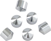 Kuryakyn Rocker Box Bolt Cover for 1999-2024 Harley-Davidson Silver Peaked 6 Pack #KUR8693