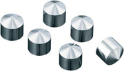Kuryakyn Rocker Box Bolt Cover for 1999-2024 Harley-Davidson Silver Peaked 6 Pack