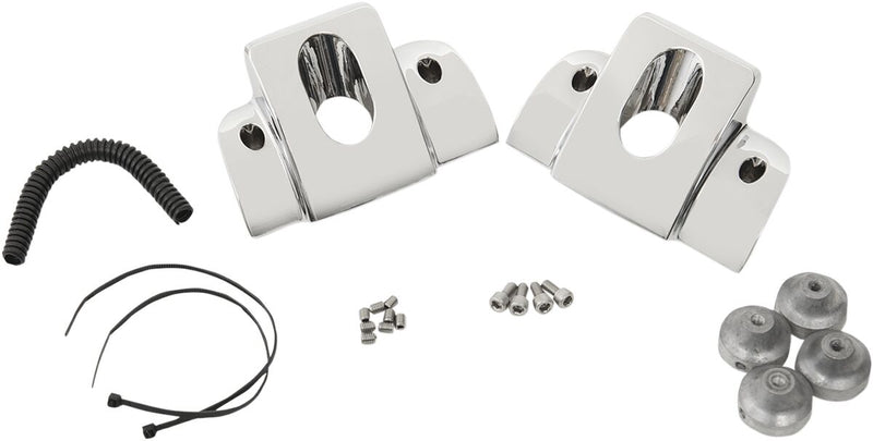 Drag Specialties Spark Plug/Head Bolt Cover Chrome Smooth Aluminium Kit #63428