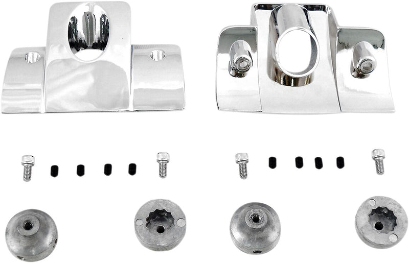 Drag Specialties Spark Plug/Head Bolt Cover Chrome Smooth Aluminium Kit #63427