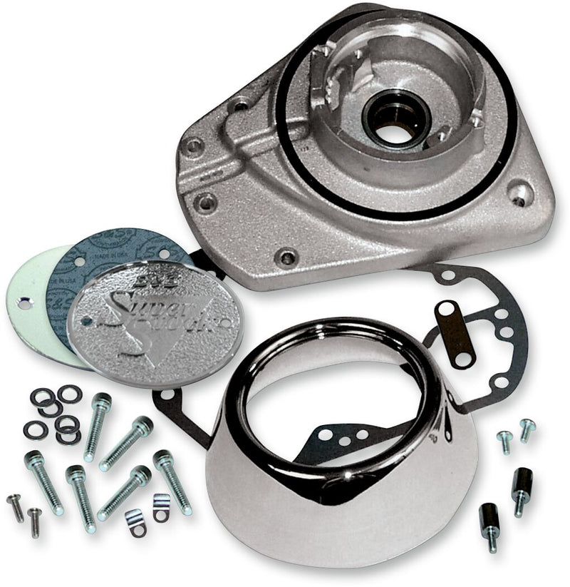 S&S Cycle Cam Cover Kit Natural Silver 356 T-6 Aluminium