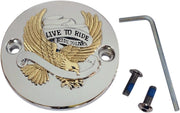 Drag Specialties Live To Ride Points Cover Black Chrome Aluminium Each