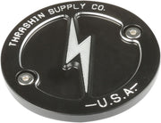 Thrashin Supply Co. Points Cover Black Dished 6061 Billet Aluminium #TSC-3027-4
