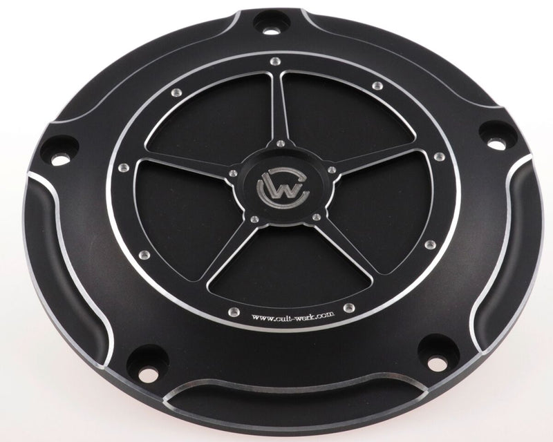 Cult Werk Clutch Cover - HD Touring from 2018 for 2017-2023 Harley-Davidson Black Aluminium