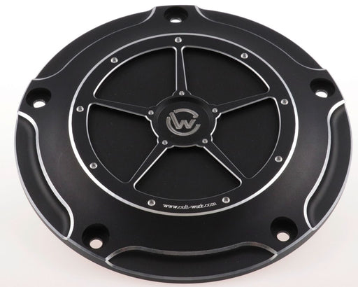 Cult Werk Clutch Cover - HD Touring from 2018 for 2017-2023 Harley-Davidson Black Aluminium