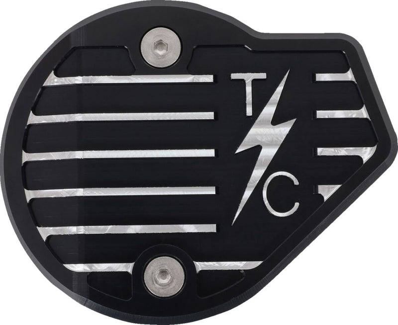 Thrashin Supply Co. Cam Cover Anodised Black Finned 6061 Aluminium #TSC-3029-4
