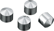 Kuryakyn Rocker Box Bolt Cover Silver Peaked 4 Pack #KUR8372