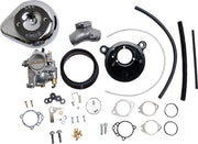 S&S Cycle Super E Carburetor with Stealth Air Cleaner Kit for 1984-1999 Harley-Davidson Carburetor w/Stealth Air Cleaner Chrome Silver