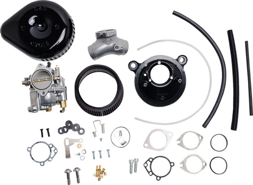 S&S Cycle Super G Carburetor with Stealth Air Cleaner Kit for 1984-1999 Harley-Davidson Carburetor w/Stealth Air Cleaner Black Gloss