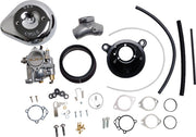 S&S Cycle Super E Carburetor with Stealth Air Cleaner Kit for 1999-2006 Harley-Davidson Carburetor w/Stealth Air Cleaner Chrome Silver