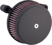 Arlen Ness Wrinkle Black Stage I Big Sucker Performance Air Cleaner Kit w/Standard Filter for Various Various Harley-Davidson Motorcycles (See Fitment List)