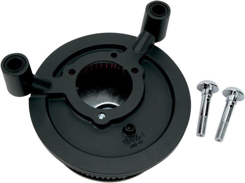 Arlen Ness Wrinkle Black Stage I Big Sucker Performance Air Cleaner Kit w/Standard Filter for Various Various Harley-Davidson Motorcycles (See Fitment List)