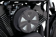 Vance & Hines Skull Aircleaner Cover Crown in Black For All H-D With Centre Mount Bolt Type Aircleaner Cover #71019