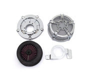 Kuryakyn Mach 2 Co-Ax Air Cleaner In Chrome For Harley-Davidson 1991-2006 Sportster Motorcycles With CV Carb