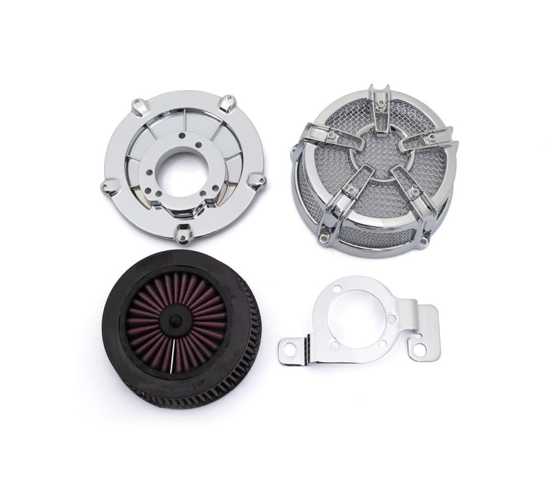 Kuryakyn Mach 2 Co-Ax Air Cleaner In Chrome For Harley-Davidson 1991-2006 Sportster Motorcycles With CV Carb